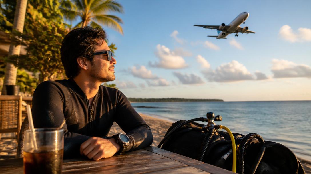 Fliegen nach dem Tauchen: So lange musst du wirklich warten
