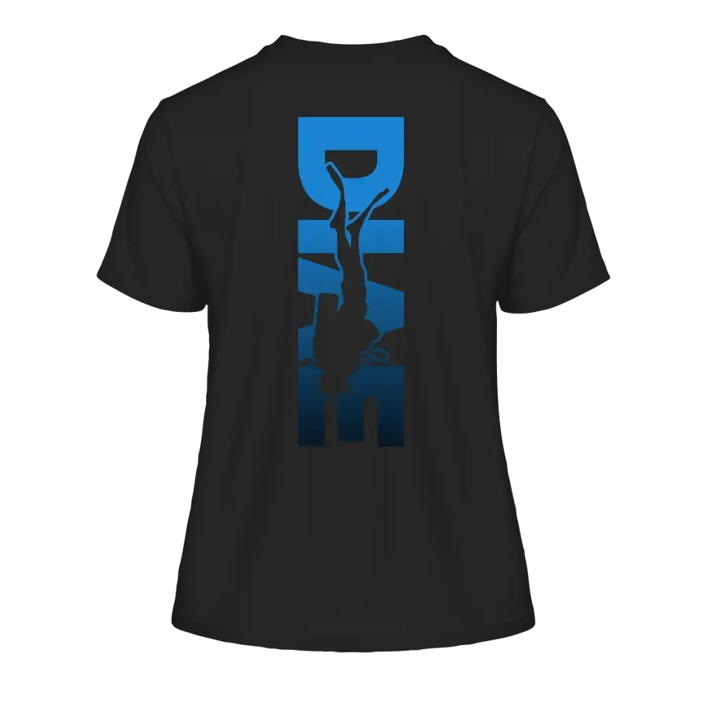 Dive Down Logo auf der Rückseite - Fitted Ladies Organic