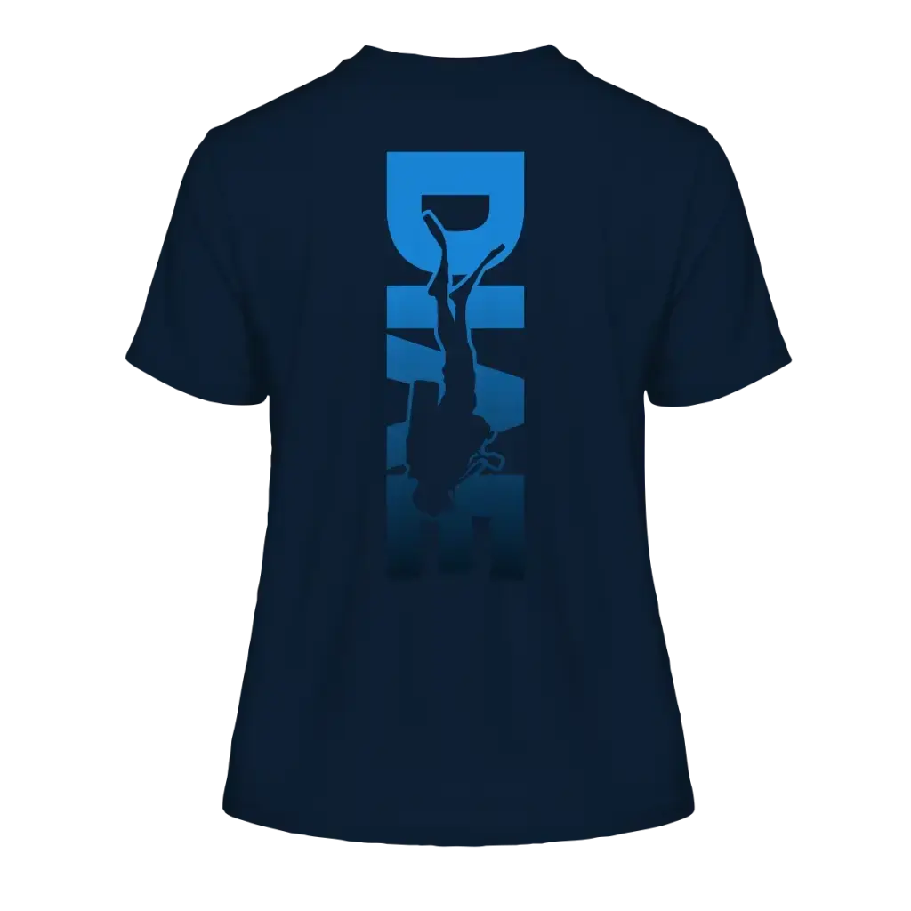 Dive Down Logo auf der Rückseite - Fitted Ladies Organic