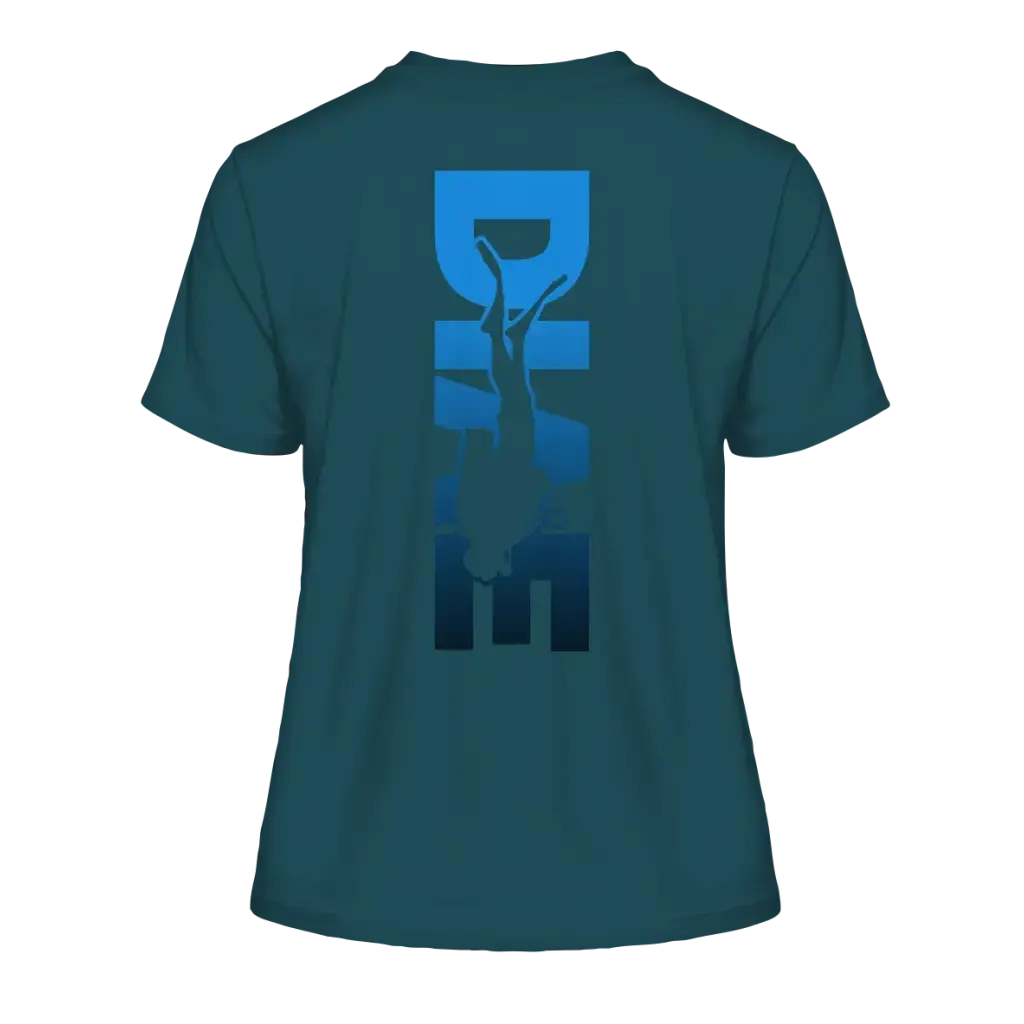 Dive Down Logo auf der Rückseite - Fitted Ladies Organic