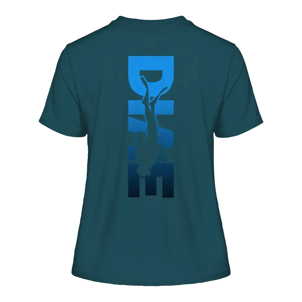 Dive Down Logo auf der Rückseite - Fitted Ladies Organic