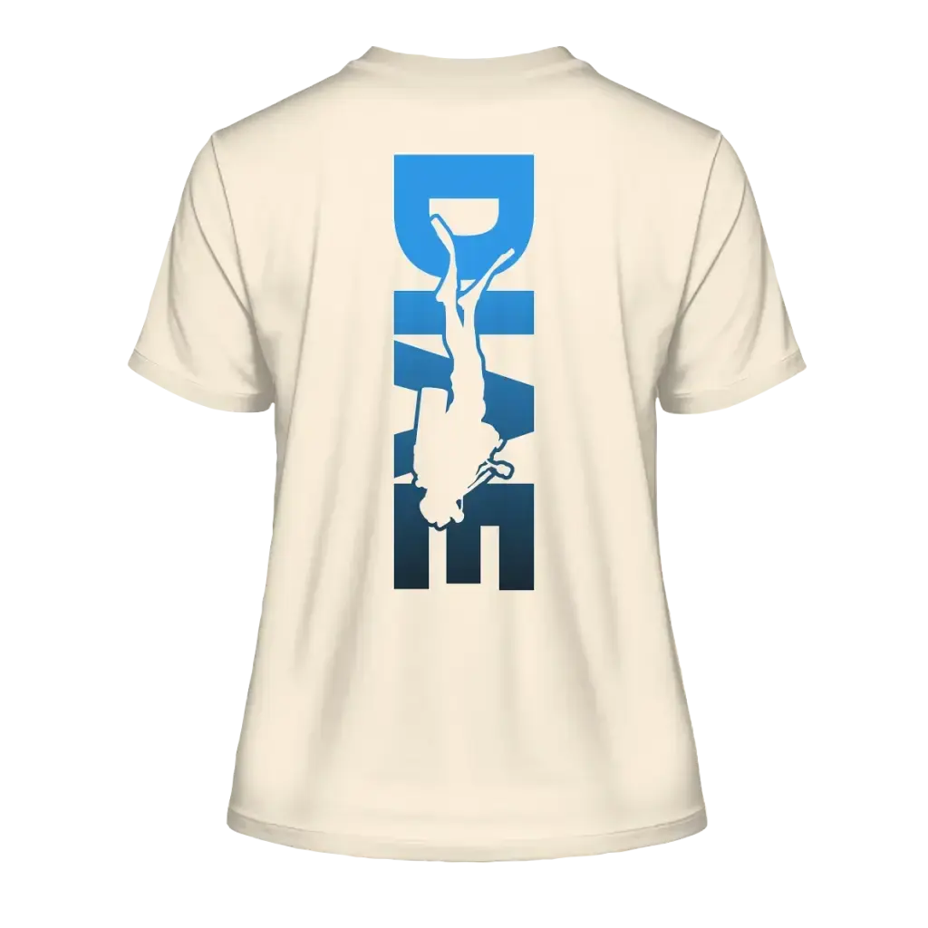 Dive Down Logo auf der Rückseite - Fitted Ladies Organic
