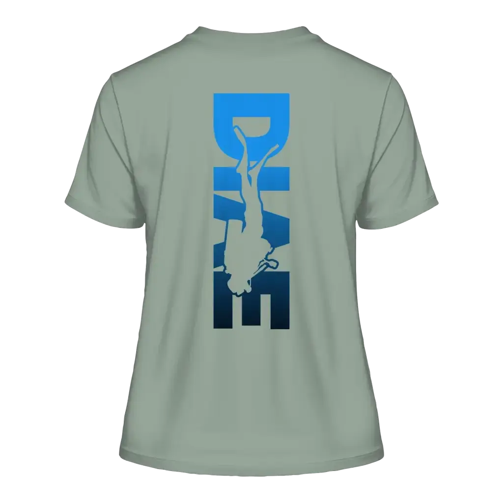 Dive Down Logo auf der Rückseite - Fitted Ladies Organic