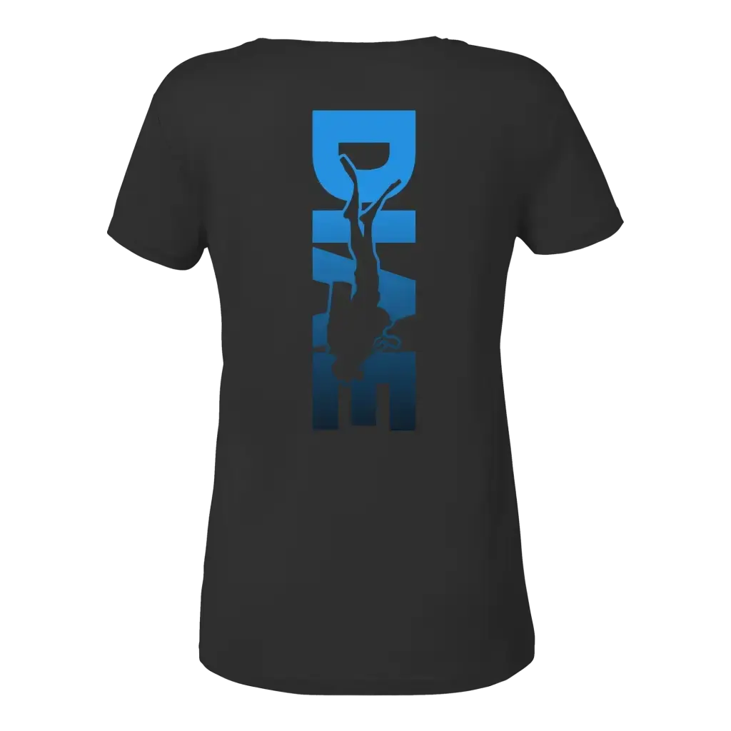 Dive Down Logo auf der Rückseite - Ladies V-Neck Shirt