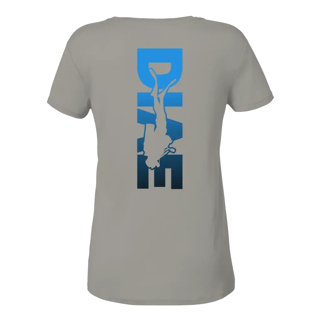 Dive Down Logo auf der Rückseite - Ladies V-Neck Shirt