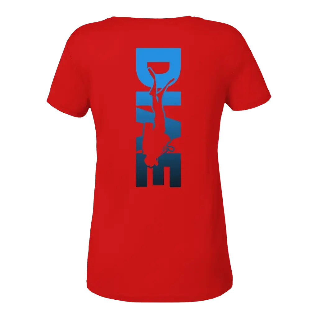 Dive Down Logo auf der Rückseite - Ladies V-Neck Shirt