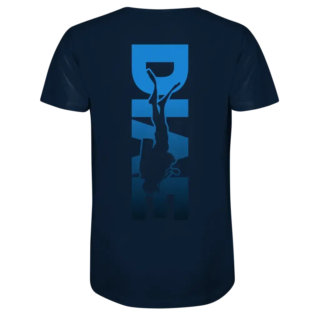 Dive Down Logo auf der Rückseite - Mens Organic V-Neck