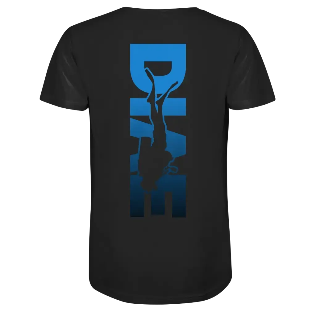 Dive Down Logo auf der Rückseite - Mens Organic V-Neck