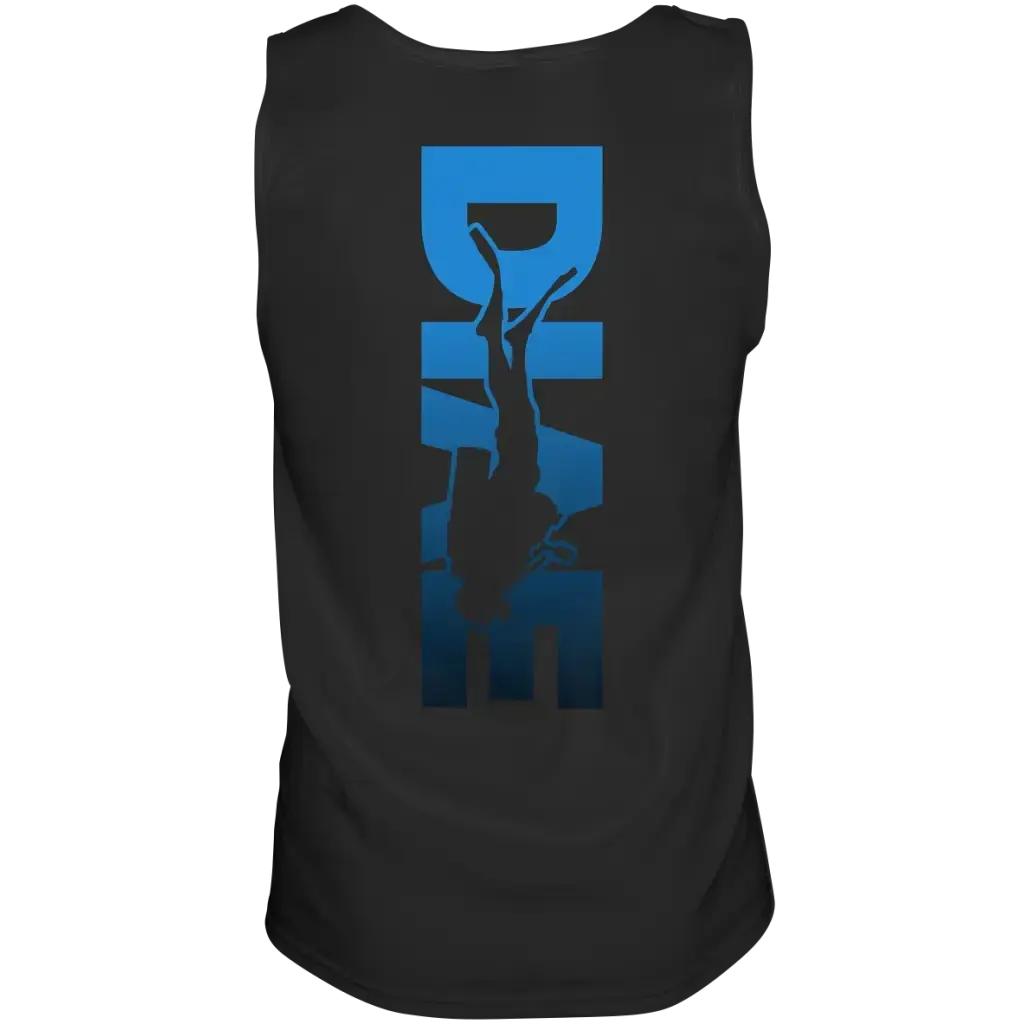 Dive Down Logo auf der Rückseite - Relaxed Tank Top - Black
