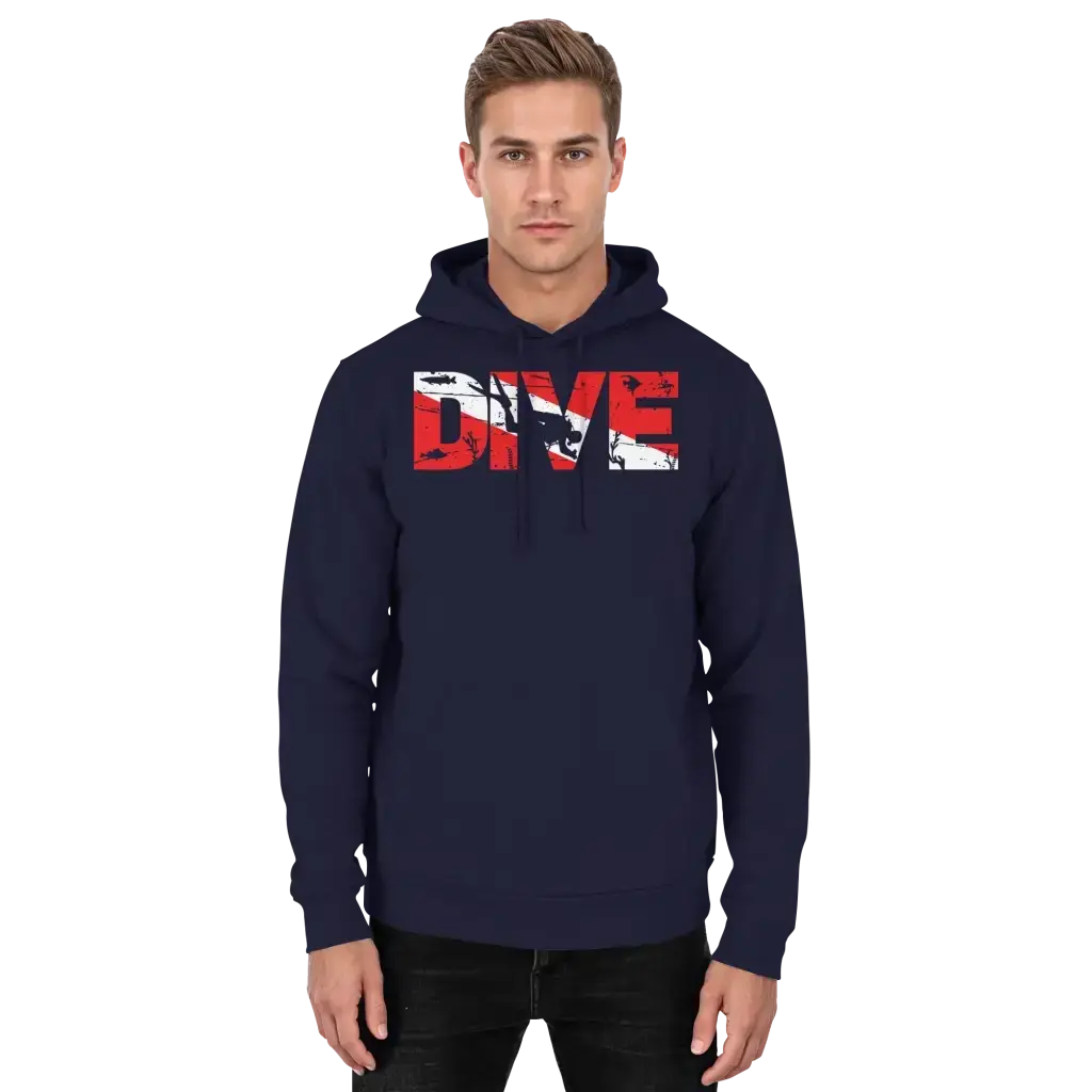 Dive Flag - Basic Unisex Hoodie - Oxford Navy / XS - Hoodies