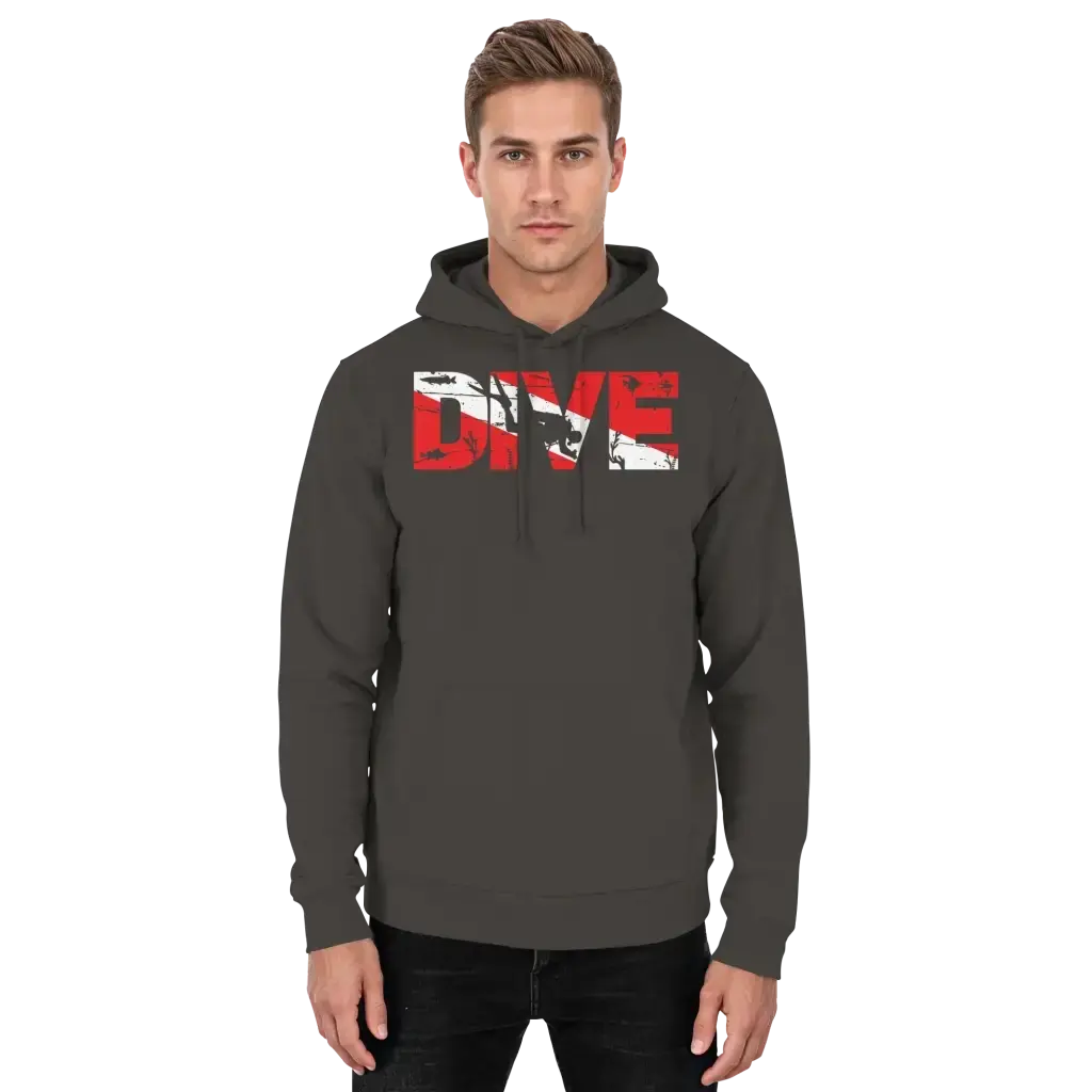 Dive Flag - Basic Unisex Hoodie - Storm Grey (Solid) / XS
