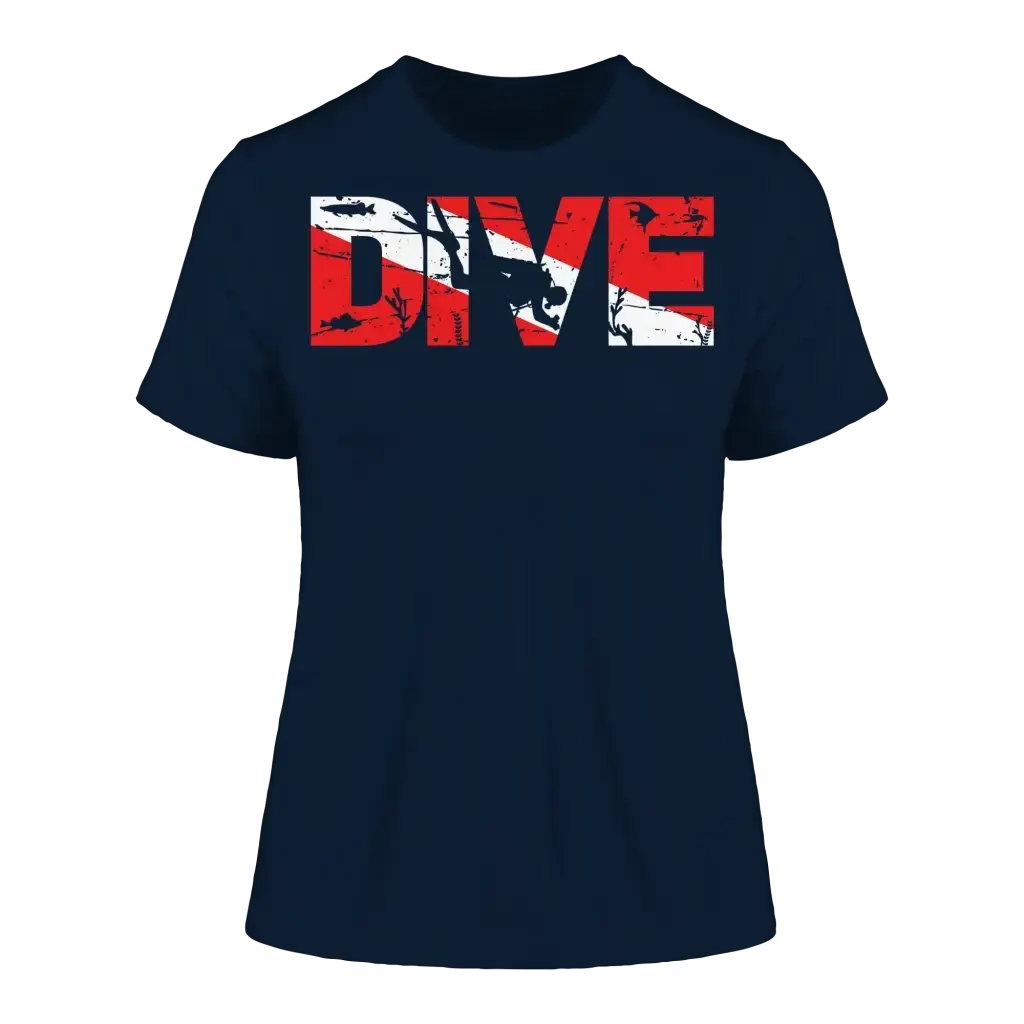 Dive Flag - Fitted Ladies Organic Shirt - Lady-Shirts