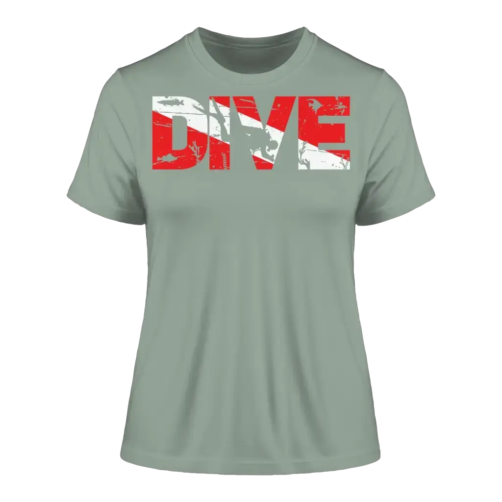 Dive Flag - Fitted Ladies Organic Shirt - Lady-Shirts