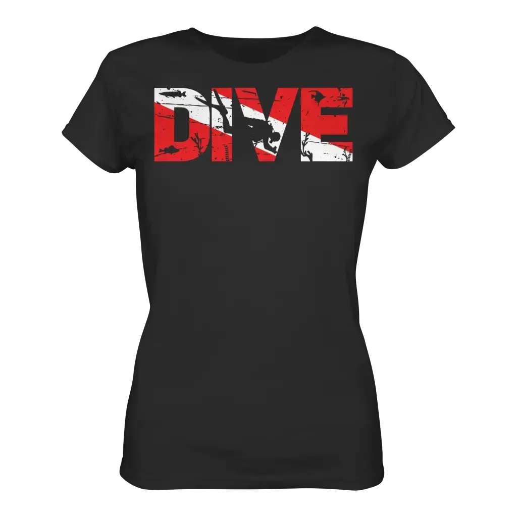Dive Flag - Ladies Premium Shirt - Black / XS - Lady-Shirts