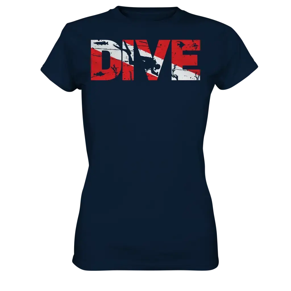 Dive Flag - Ladies Premium Shirt - Navy / XS - Lady-Shirts
