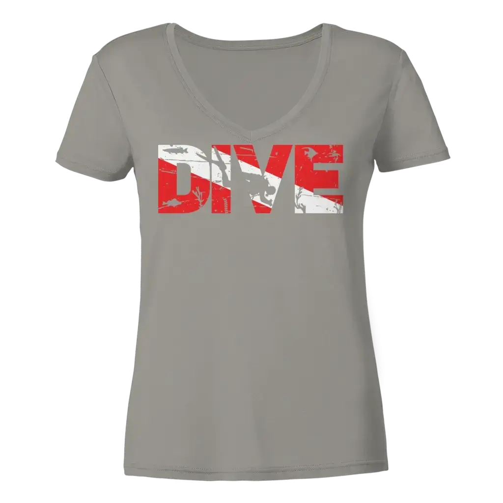 Dive Flag - Ladies V-Neck Shirt - V-Neck Shirts
