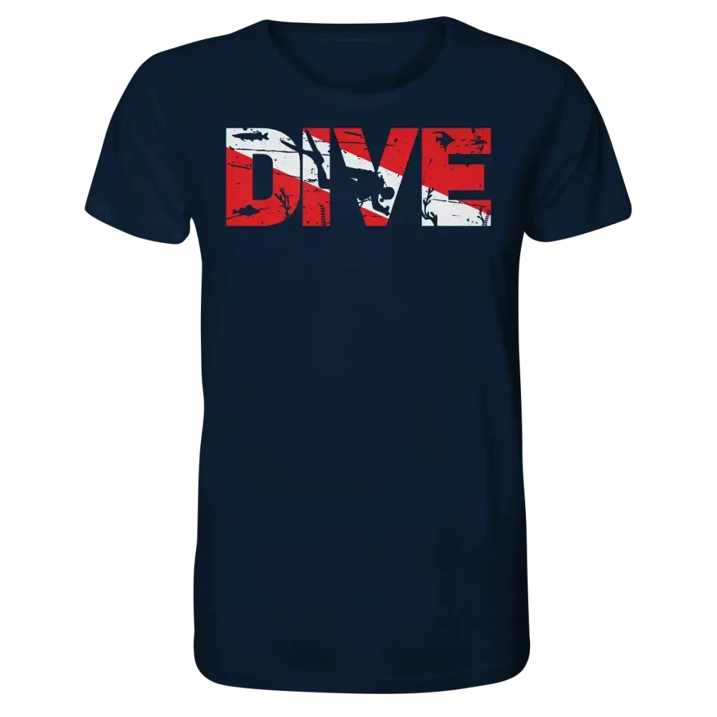 Dive Flag - Organic Shirt - French Navy / XS - Unisex-Shirts
