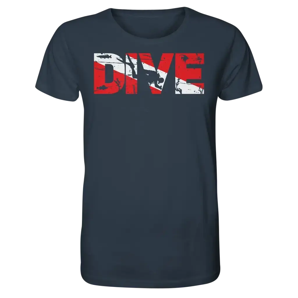 Dive Flag - Organic Shirt - India Ink Grey / XS