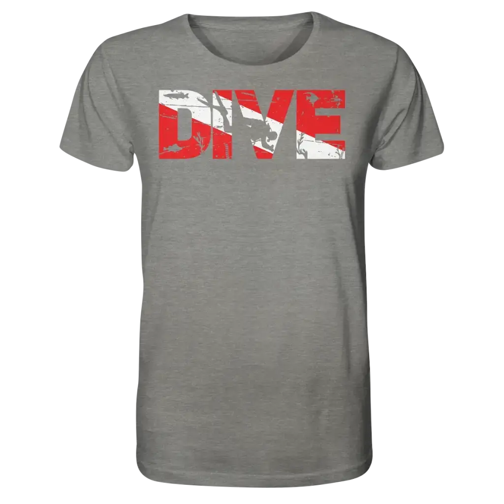 Dive Flag - Organic Shirt - Mid Heather Grey / XS