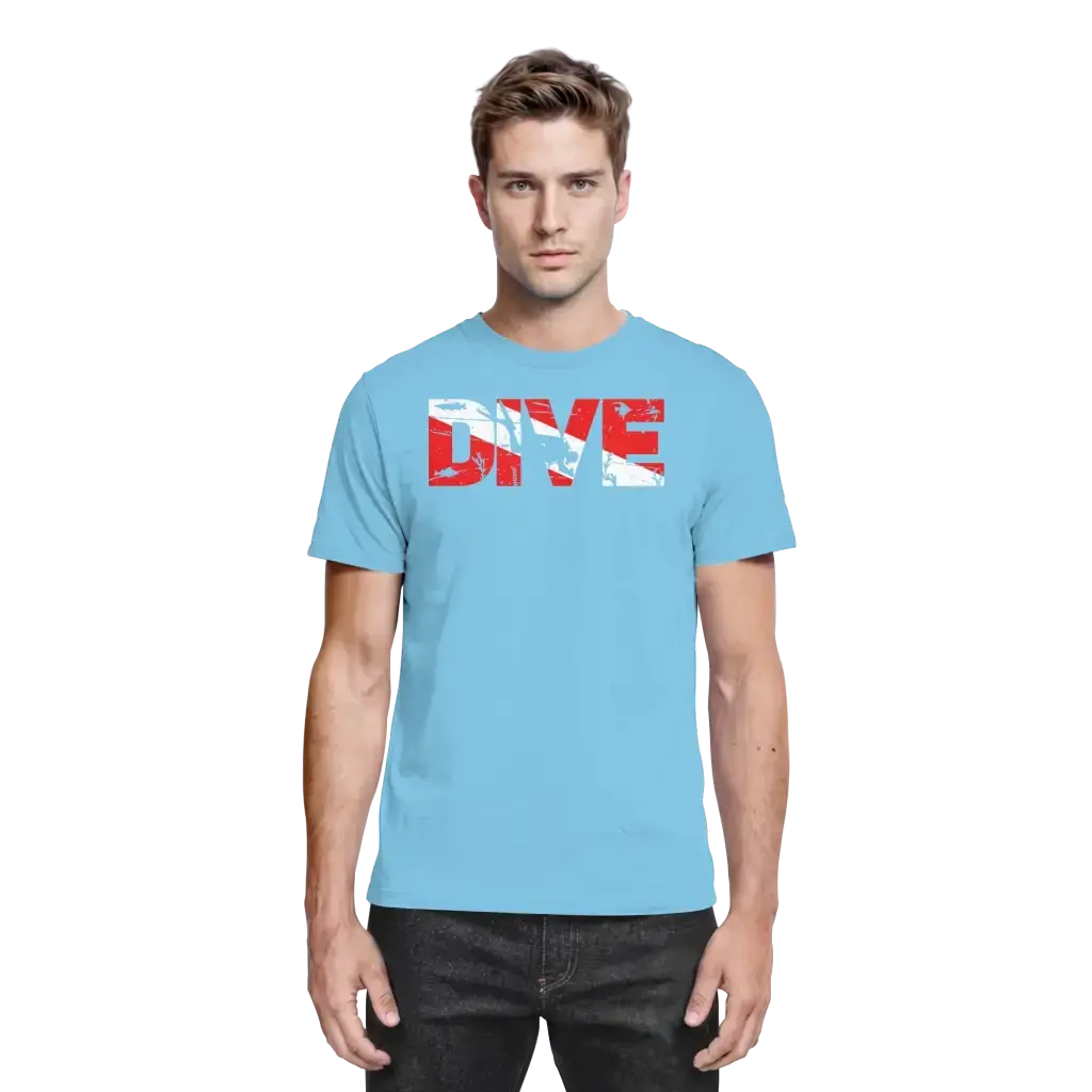 Dive Flag - Premium Shirt - Sky Blue / XS - Unisex-Shirts
