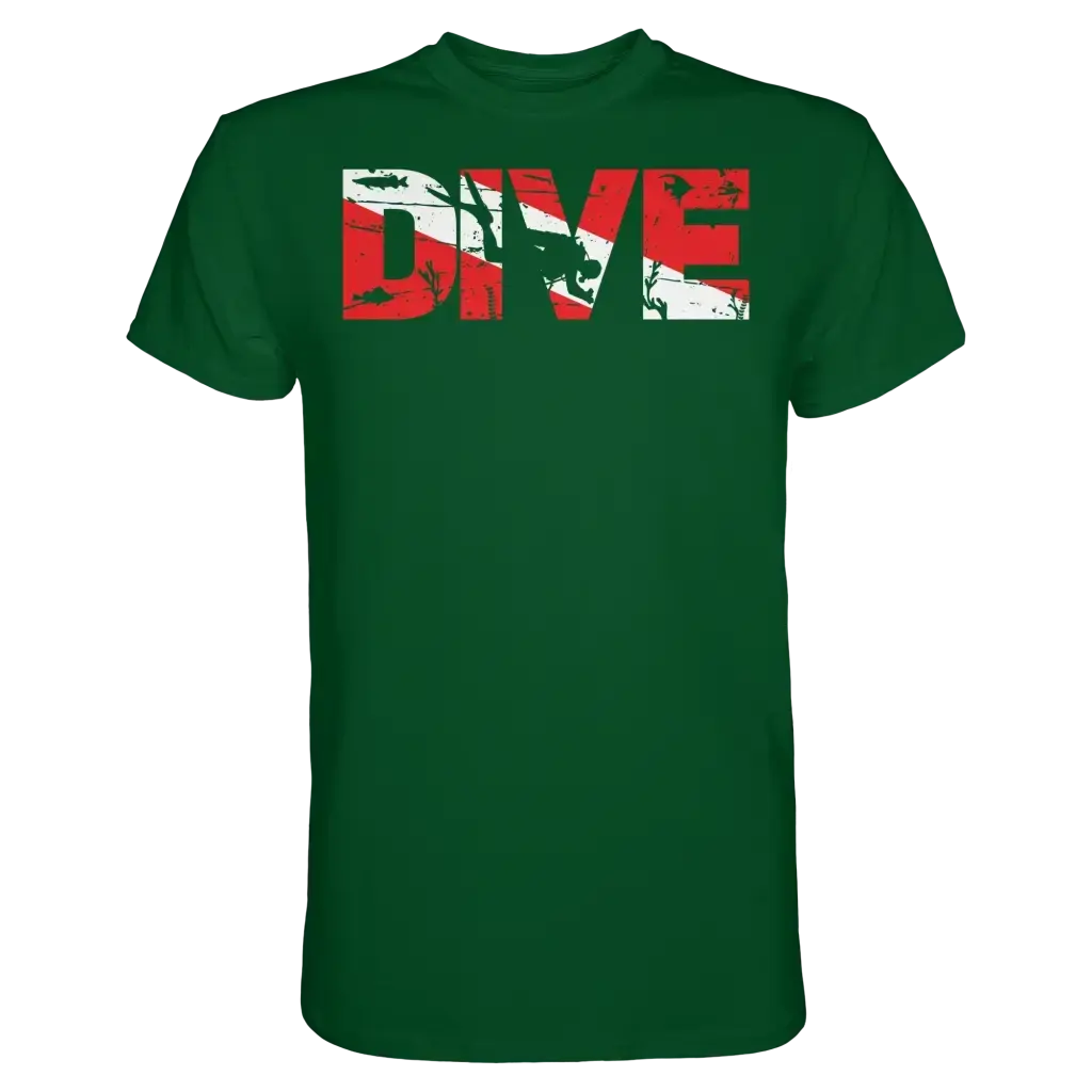 Dive Flag - Premium Shirt - Bottle Green / XS