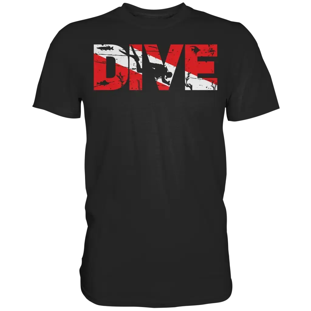 Dive Flag - Premium Shirt - Black / XS - Unisex-Shirts
