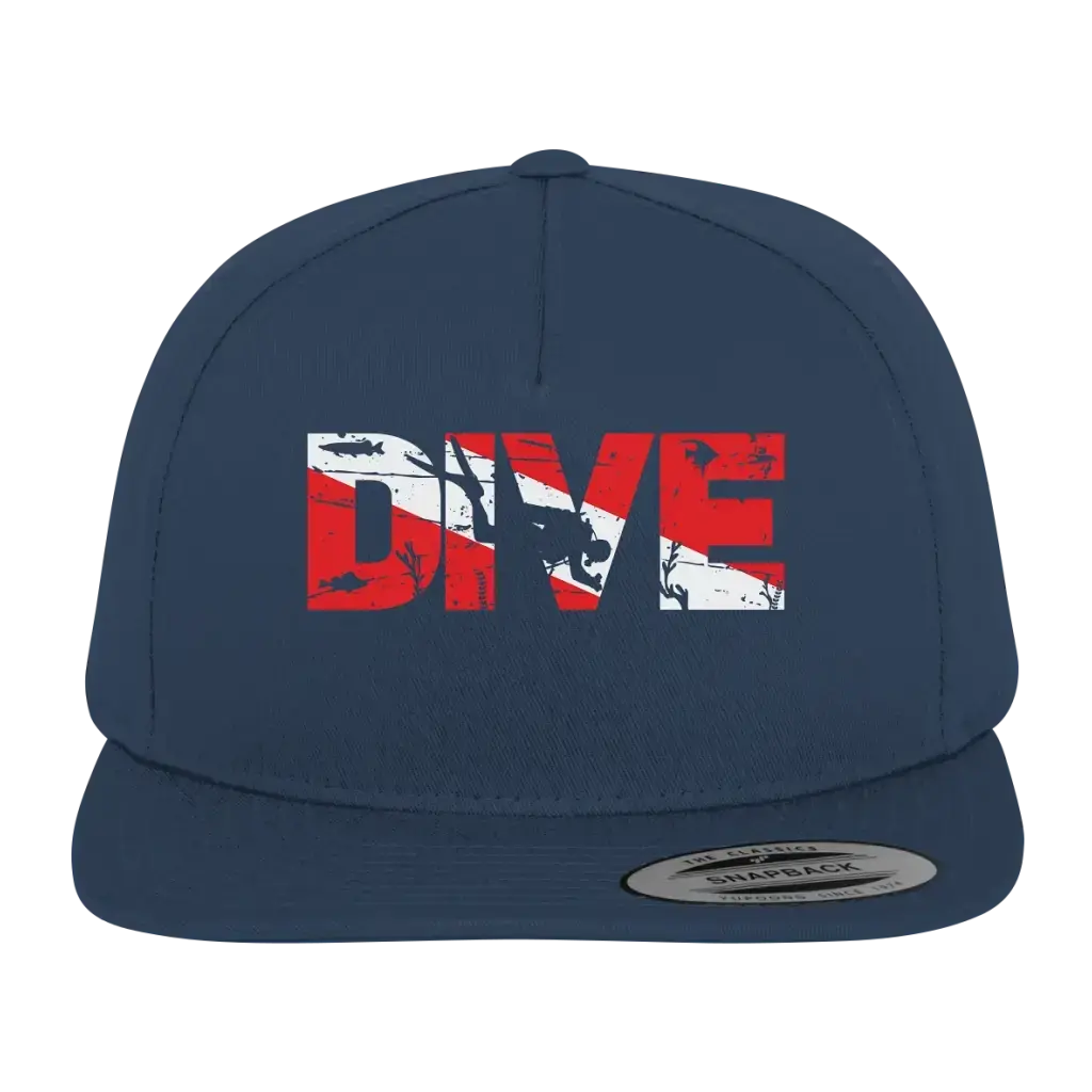 Dive Flag - Premium Snapback - Navy / Green / One Size