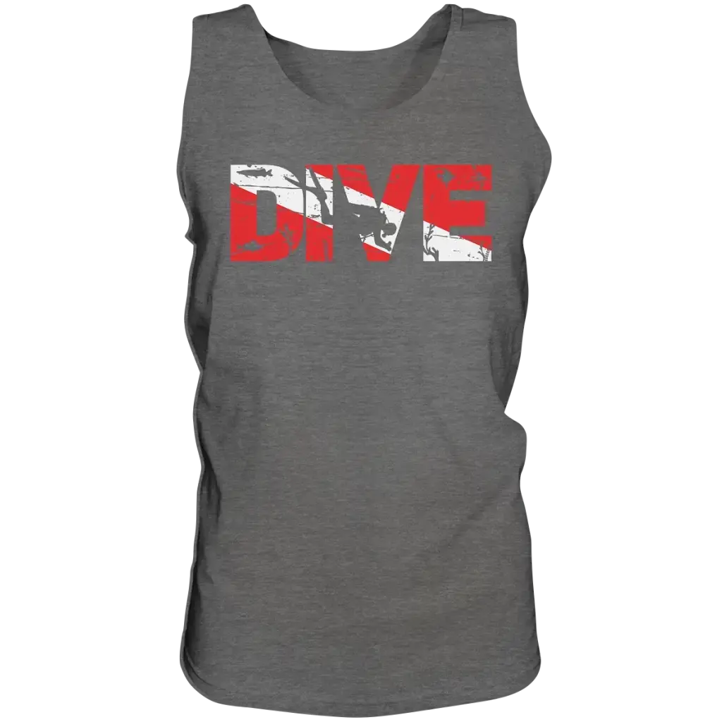 Dive Flag - Relaxed Tank Top - Charcoal (Heather) / S