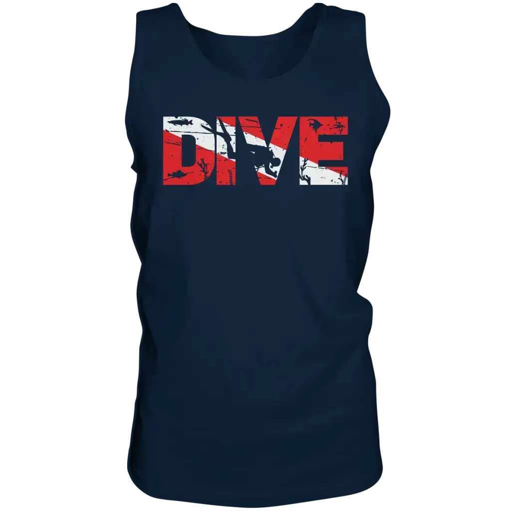 Dive Flag - Tank-Top - Navy / S - Tank-Tops