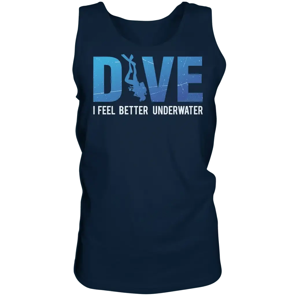 Dive - I Feel better underwater - Tank-Top - Navy / S
