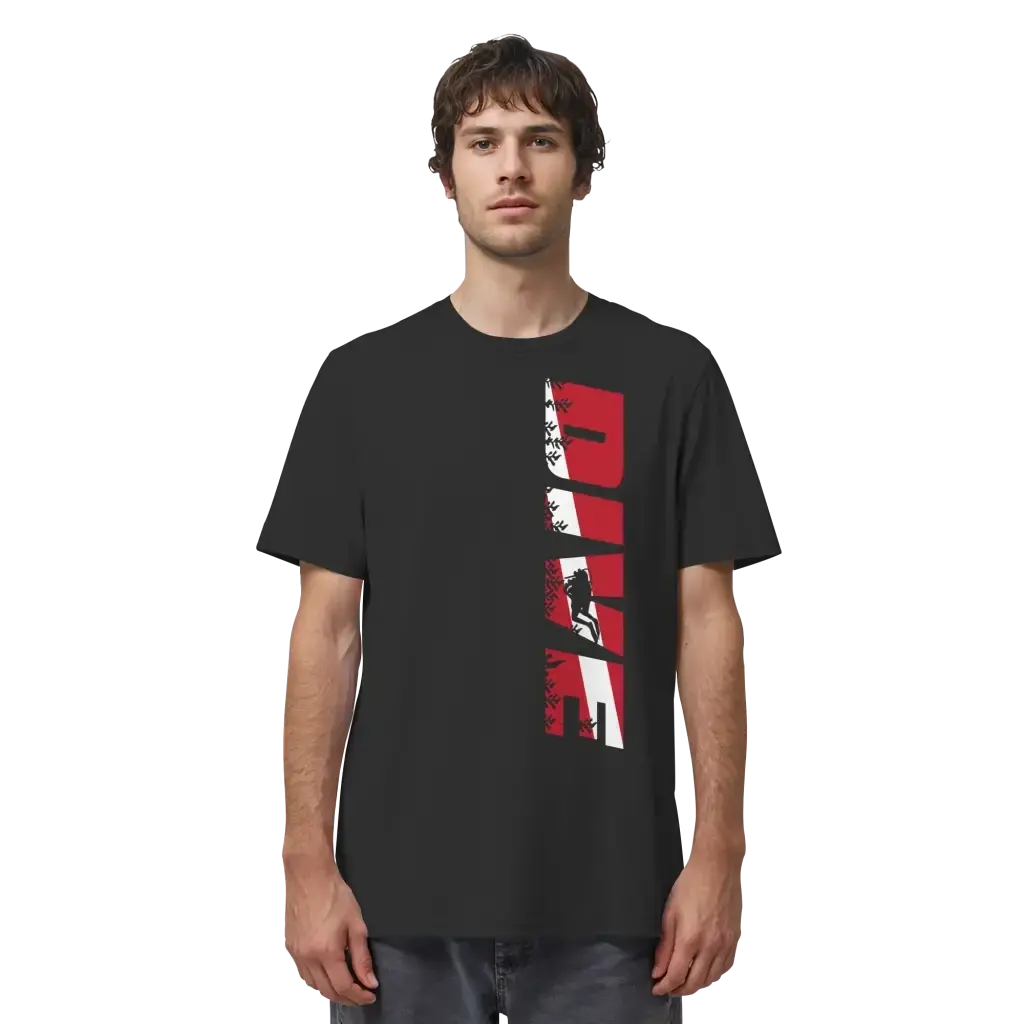 Dive Side Print - Organic Shirt - Unisex-Shirts