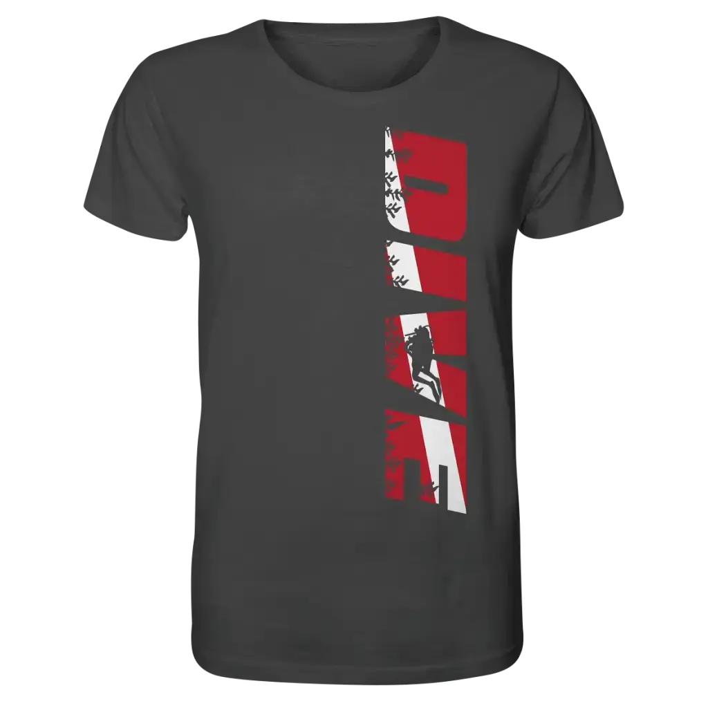 Dive Side Print - Organic Shirt - Anthracite / XS