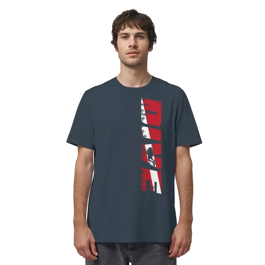 Dive Side Print - Organic Shirt - Unisex-Shirts