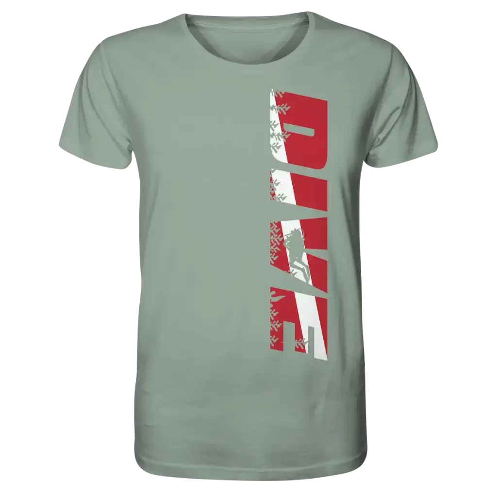 Dive Side Print - Organic Shirt - Aloe / XS - Unisex-Shirts