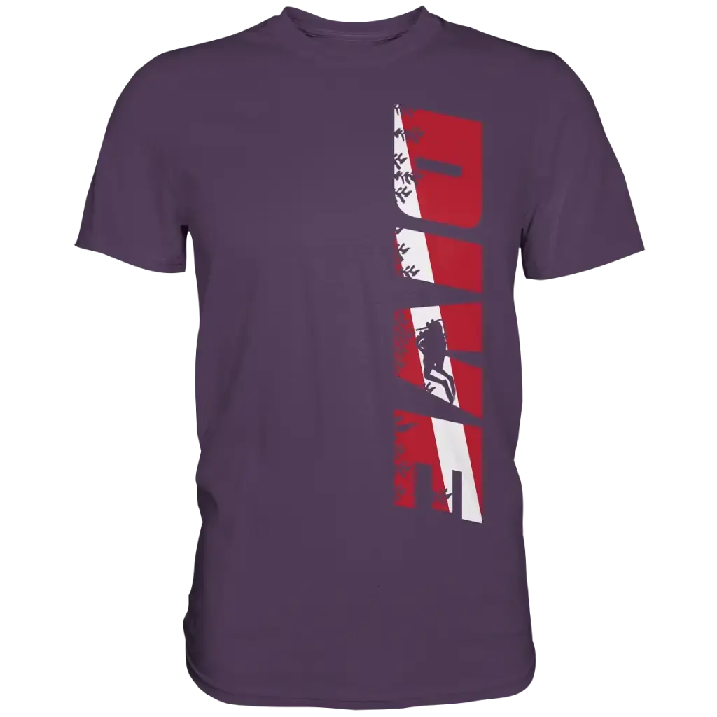 Dive Side Print - Premium Shirt - Urban Purple / XS