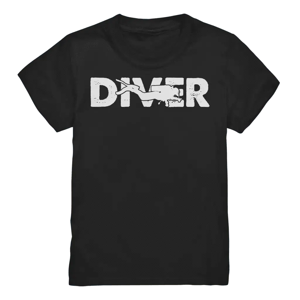 Diver - Taucher - Kids Premium Shirt - Black / 98/104 (3-4)