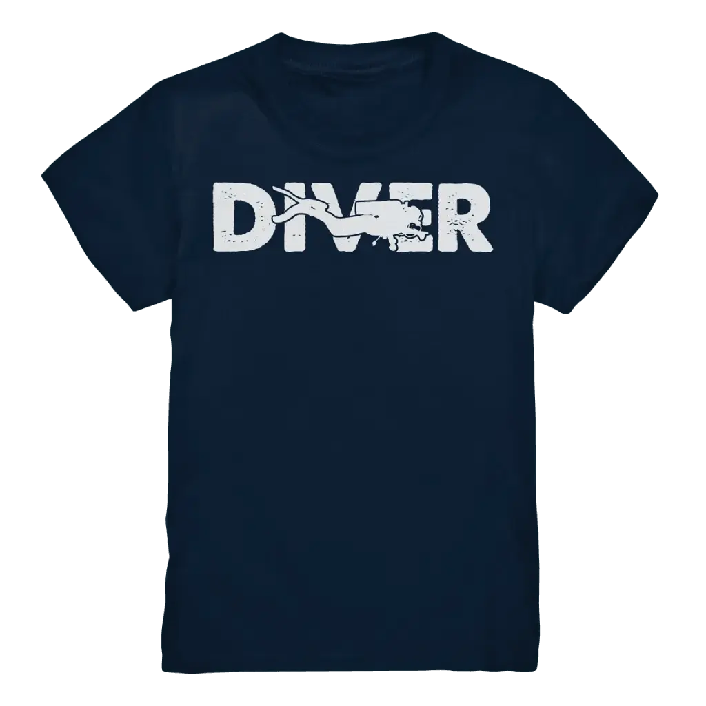 Diver - Taucher - Kids Premium Shirt - Navy / 98/104 (3-4)
