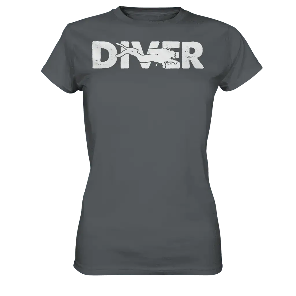 Diver - Taucher - Ladies Premium Shirt - Dark Grey / XS