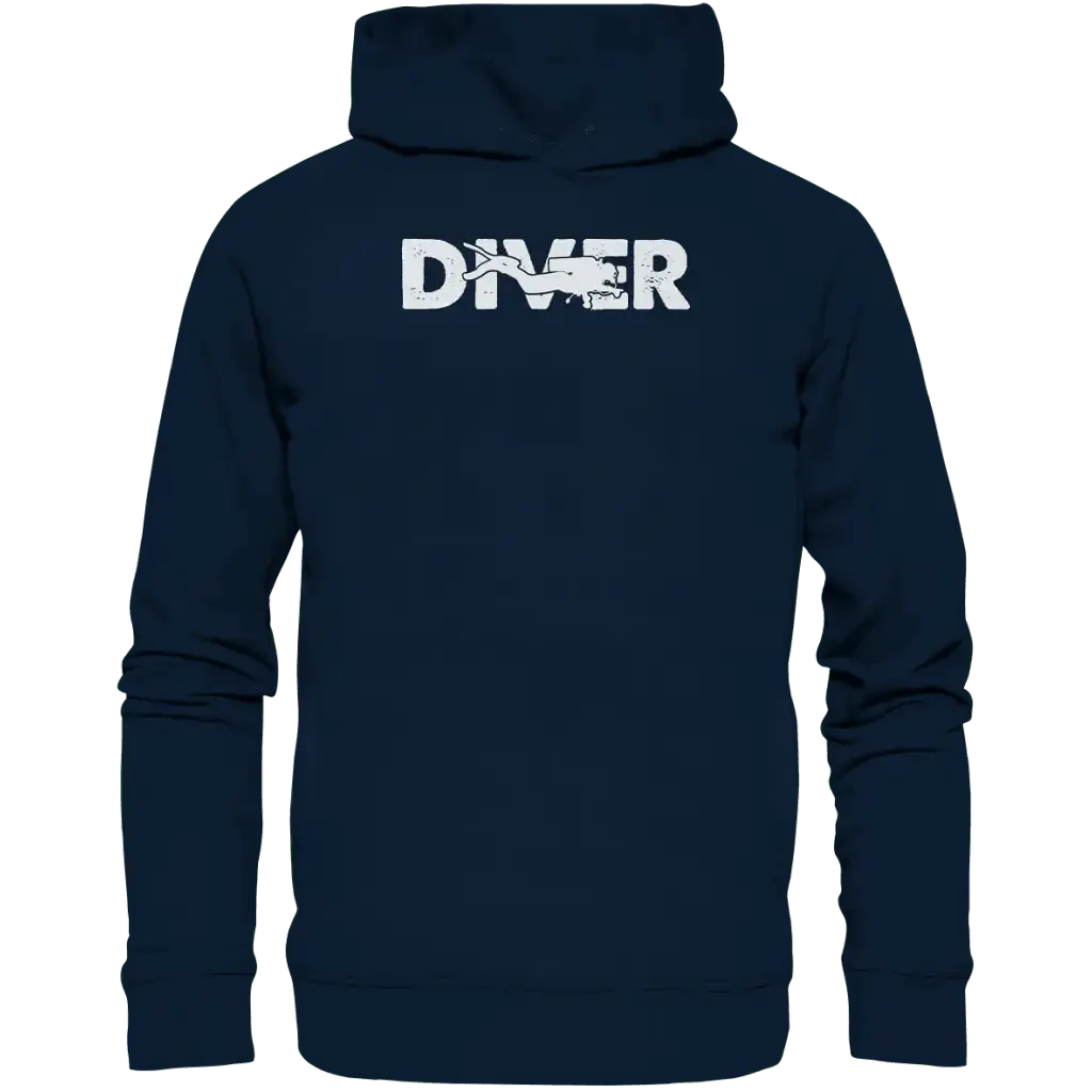 Diver - Taucher - Organic Fashion Hoodie - French Navy / XS