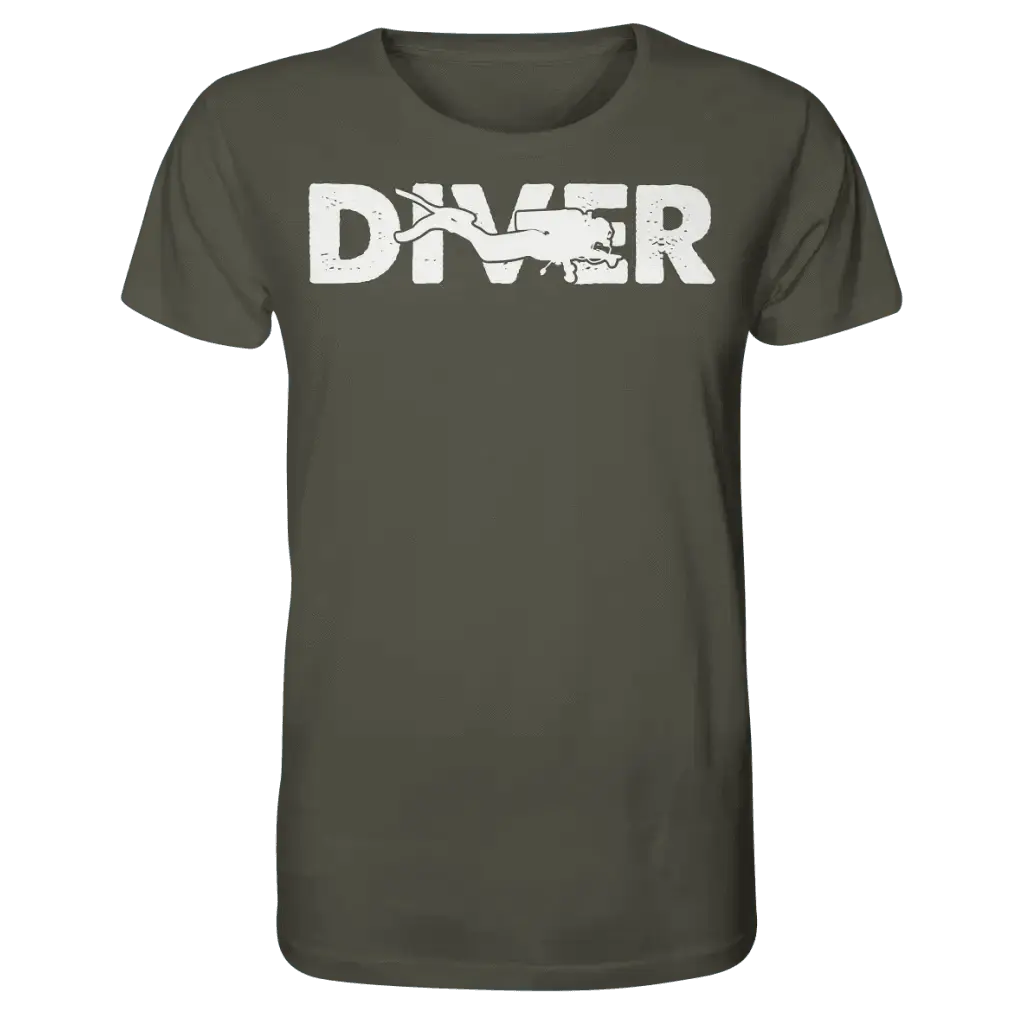 Diver - Taucher - Organic Shirt - Khaki / XS - Unisex-Shirts