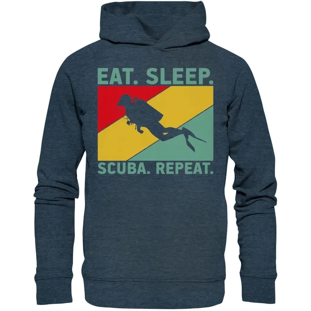 Eat Sleep Scuba Repeat - Organic Fashion Hoodie - Dark