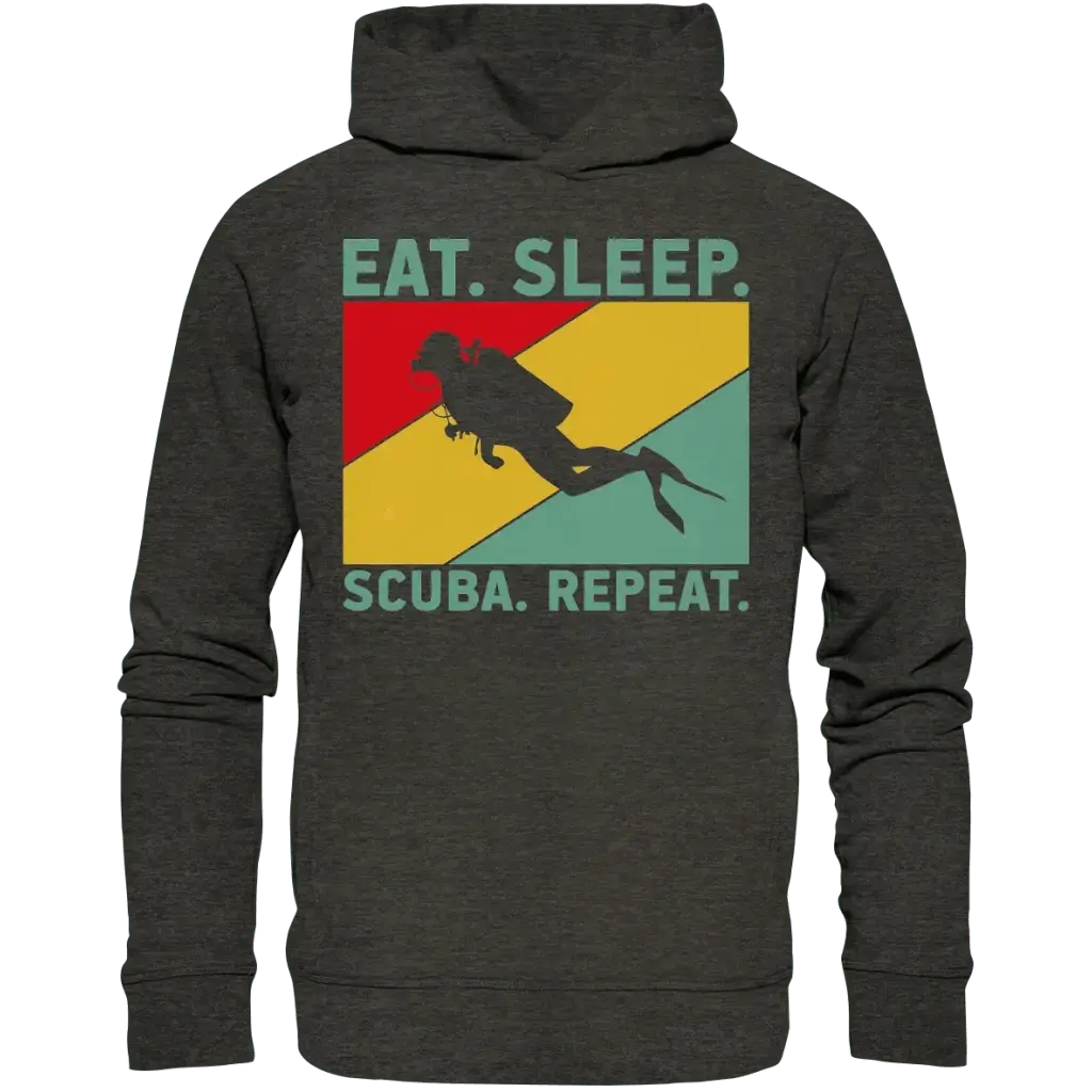 Eat Sleep Scuba Repeat - Organic Fashion Hoodie - Dark