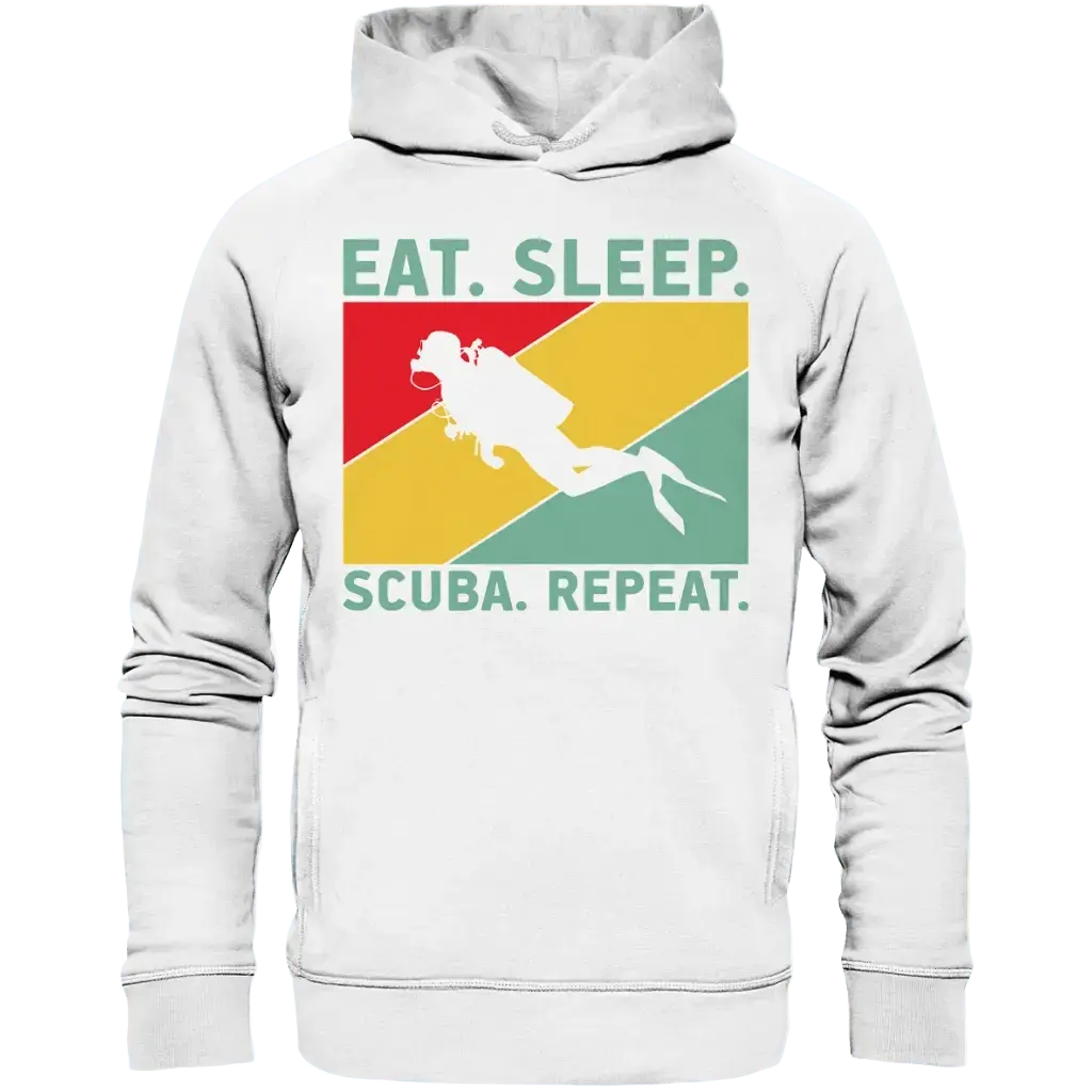 Eat Sleep Scuba Repeat - Organic Fashion Hoodie - White