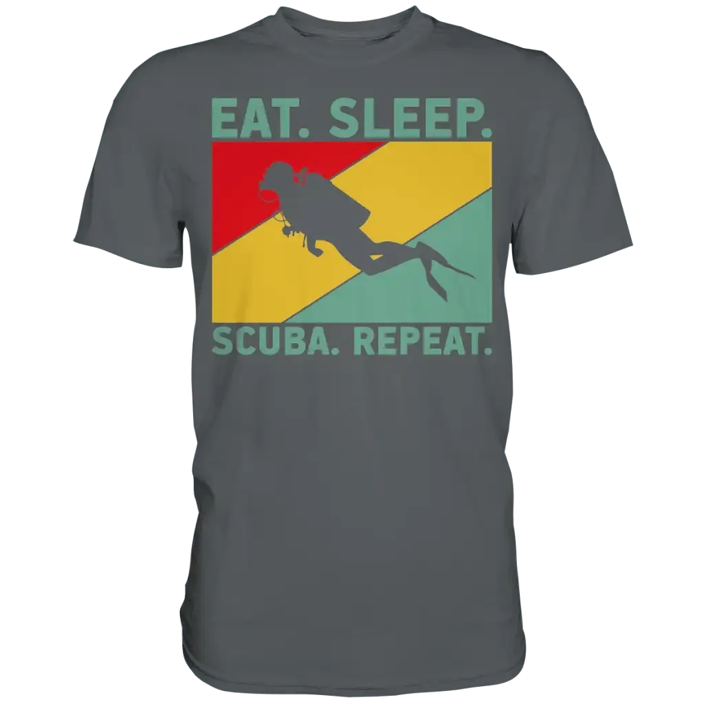 Eat Sleep Scuba Repeat - Premium Shirt - Dark Grey / S