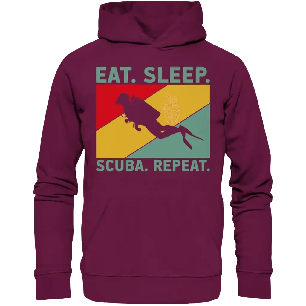 Eat Sleep Scuba Repeat - Premium Unisex Hoodie - Burgund