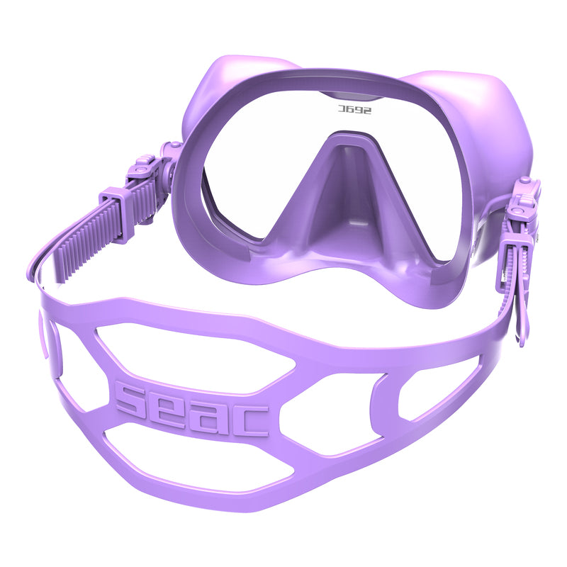 Seac Purezza Antifog Tauchmaske Flieder – Rückansicht