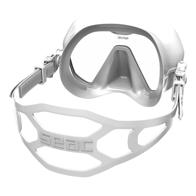 Seac Purezza Antifog Tauchmaske Weiß – Rückansicht