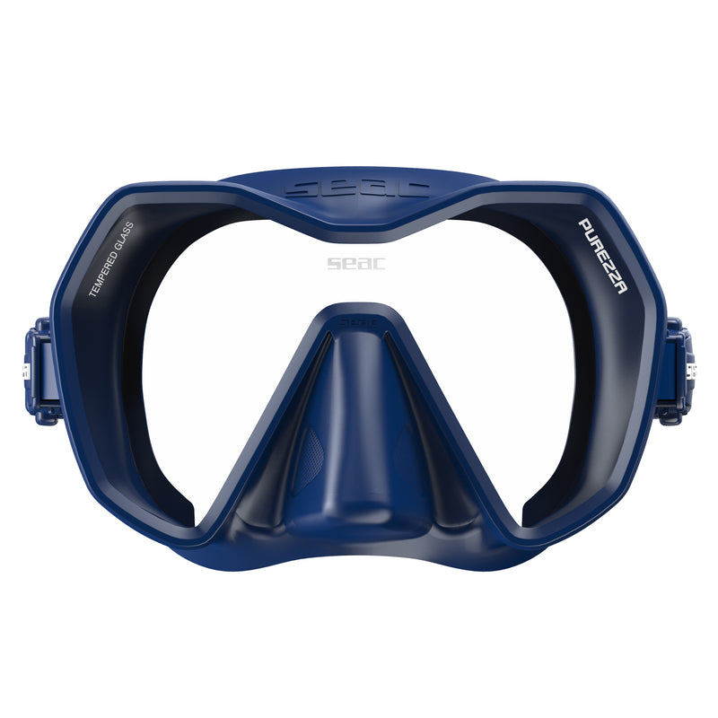 Seac Purezza Antifog Tauchmaske Blau – Frontansicht