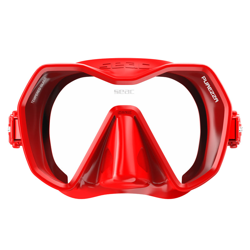 Seac Purezza Antifog Tauchmaske Rot – Frontansicht