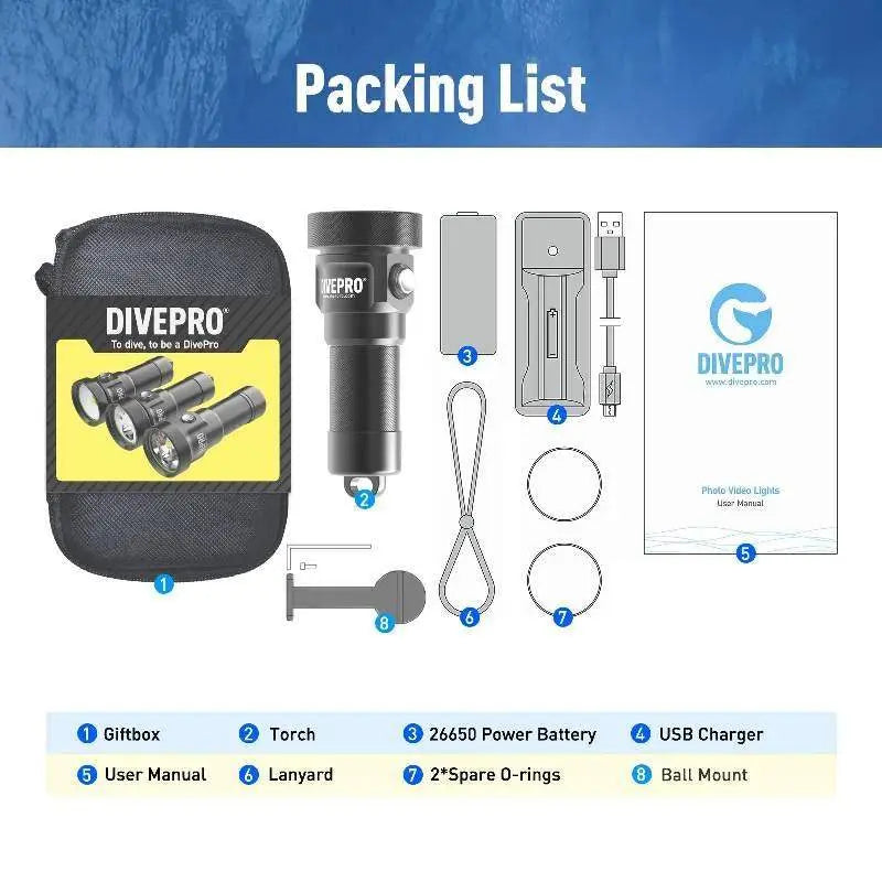 Videoleuchte DIVEPRO D40F von Divepro - Jetzt kaufen